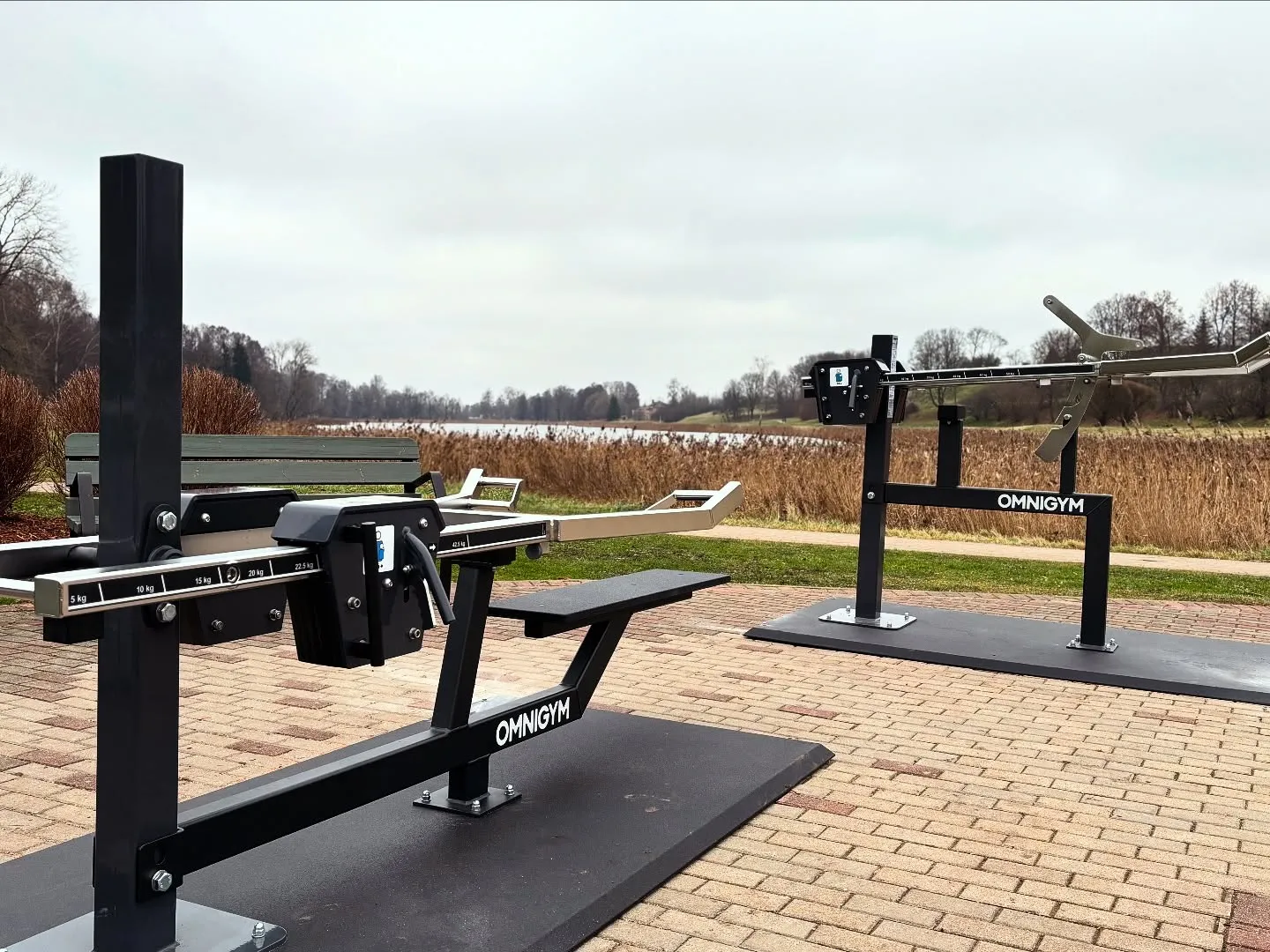 OMNIGYM Outdoor Gym by Vilkmuiža Lake