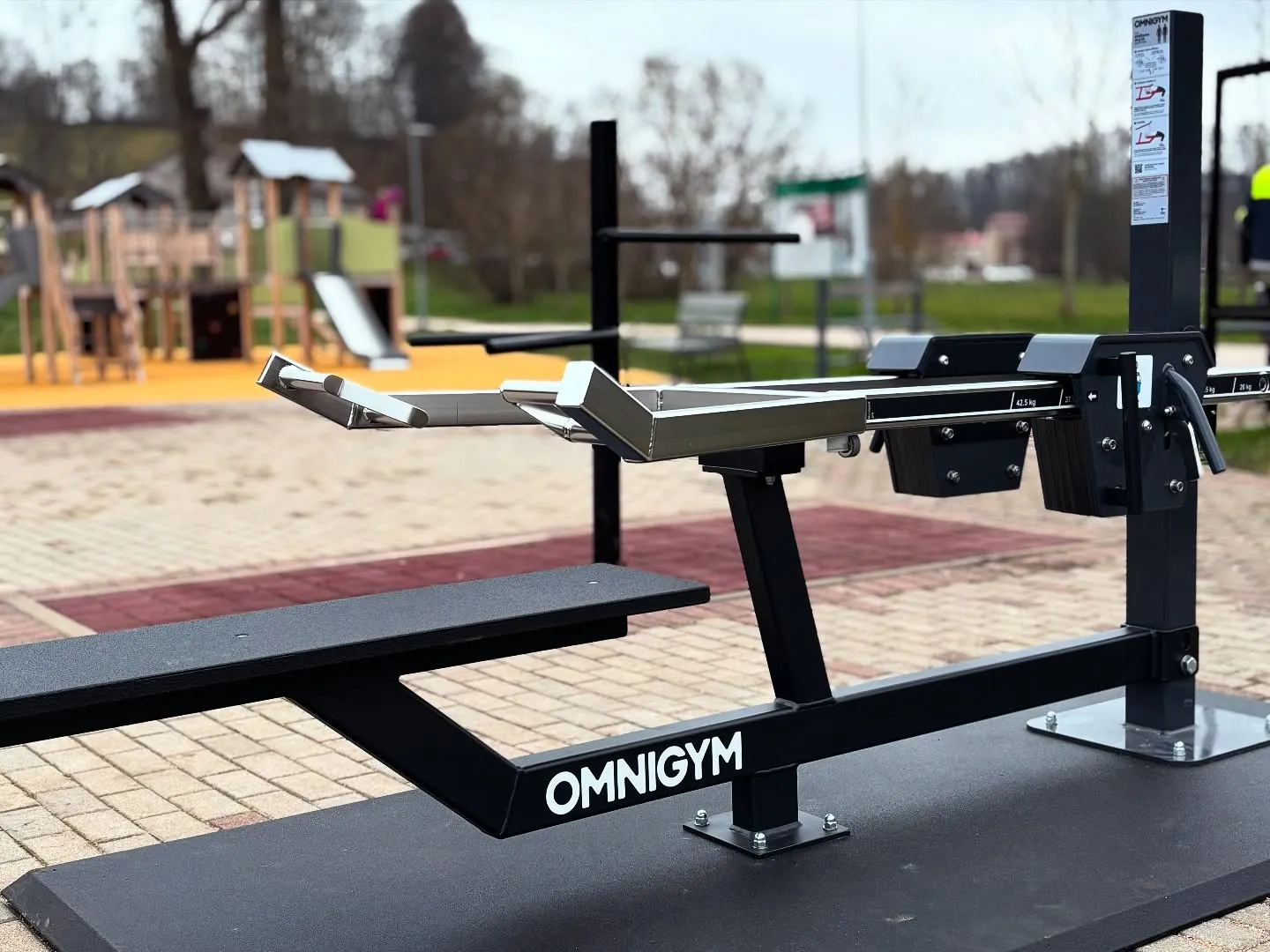 OMNIGYM Outdoor Gym by Vilkmuiža Lake